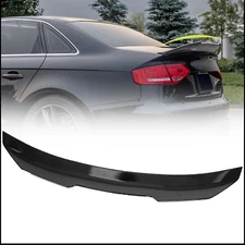 GLOSS BLACK PSM STYLE HIGHKICK DUCKBILL TRUNK SPOILER FOR 2013-2016 AUDI A4 B8.5