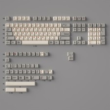 Gray White Russian Keycap 144 Keycaps Cherry PBT Dye-sub for Cherry MX Keyboard