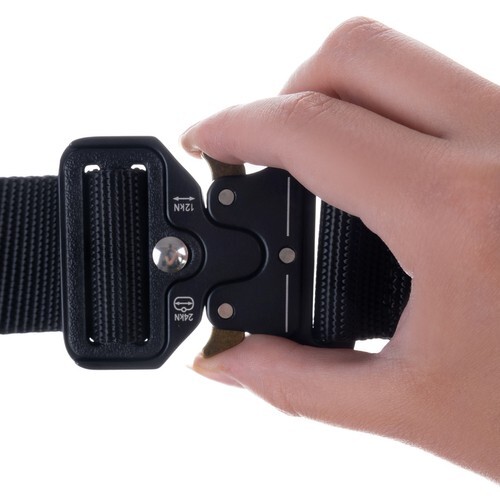 Cintura SURVIVAL tactical belt Cinturone tattico militare sicurezza fibbia QR - Foto 6 di 7
