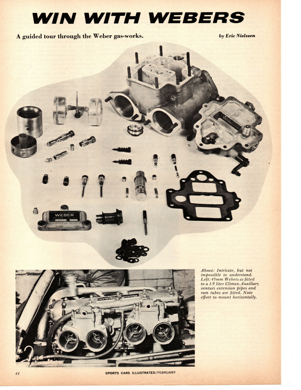 1959 Win With Weber Carburetors Original 4-Page Article