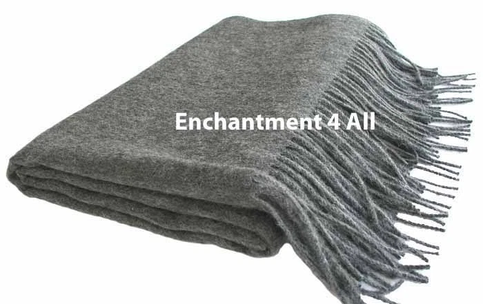 Nuevo Grande 28"X80" 100% Puro Cachemira 4 Capas Bufanda Chal Envoltura, Suave Cálido, Gris Foto 2 de 3