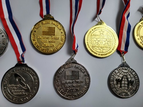 Lot of 9 - Tae Kwon Do: Championship Federation Gold Medal / Silver Medal - Imagen 9 de 12