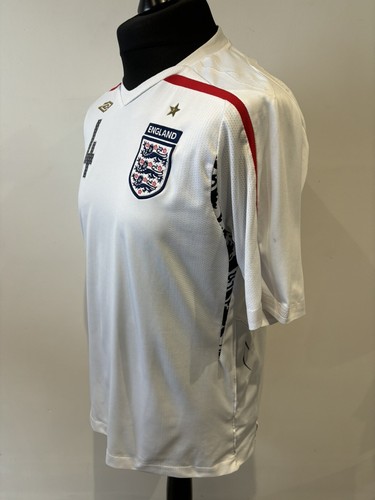 England Fußball Shirt Umbro weiß Heimtrikot 2007-2009 Steven Gerrard 4 - Medium - Bild 4 von 16
