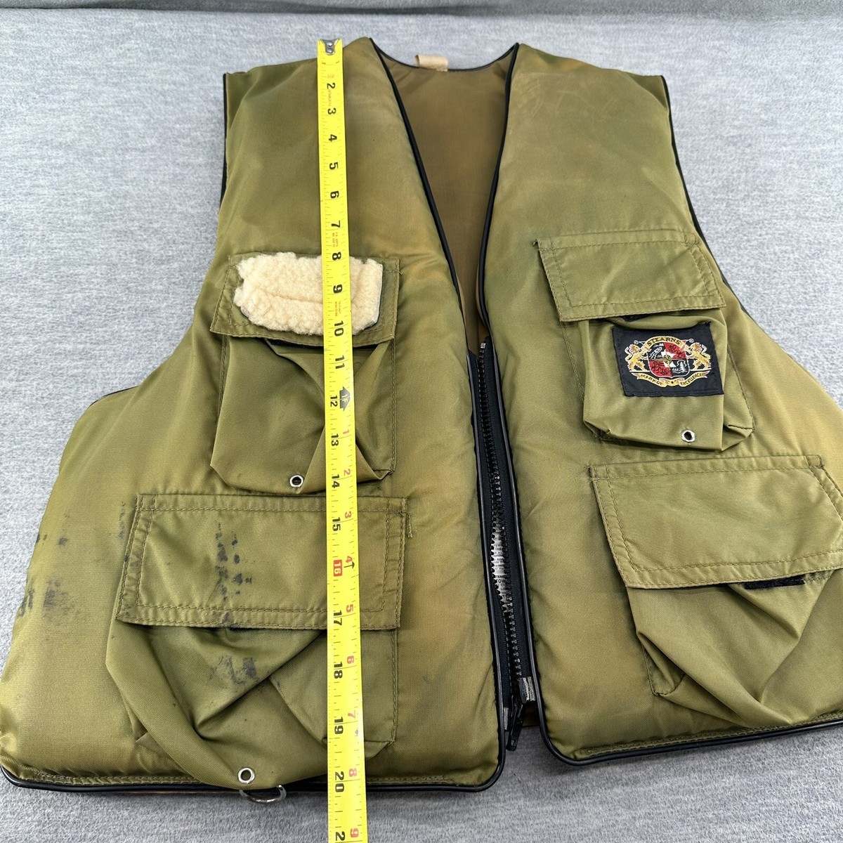 Vintage Stearns Men's Green S/M Anglers Fishing Life Vests