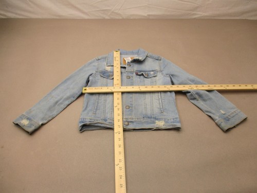 LEVI'S Size 6-7 YRS Girls Cotton Blend Button Up Front Pocket Denim Jacket 161 - Picture 3 of 8