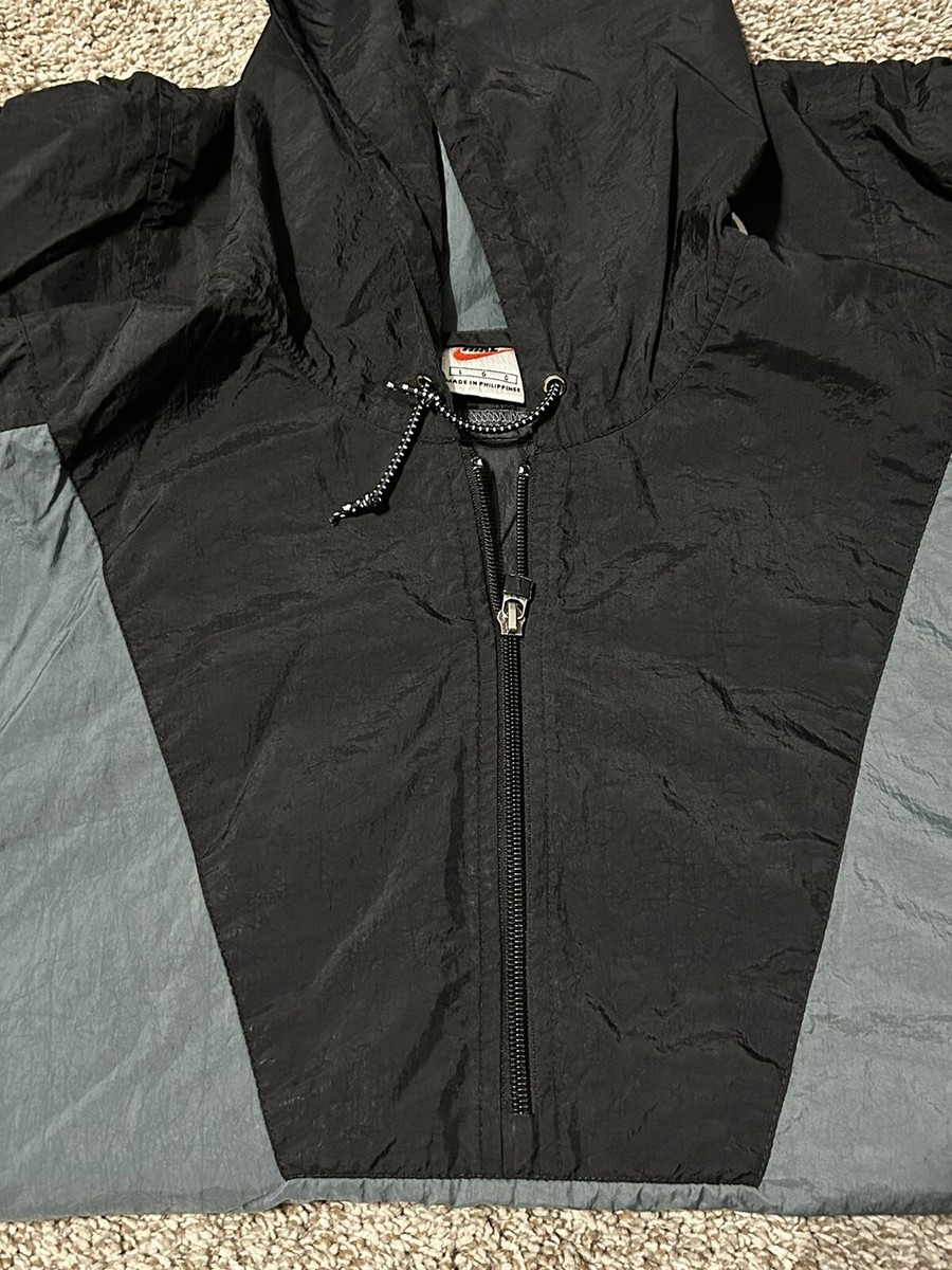 vintage nike forest green spell out windbreaker