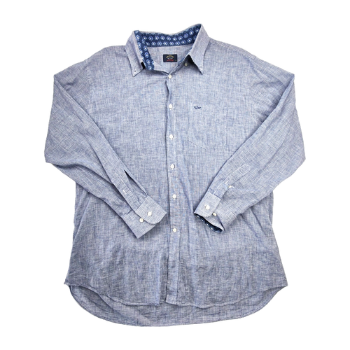Paul & Shark Yachting Shirt Mens 42 Large Check Casual Made In Italy Long Sleeve