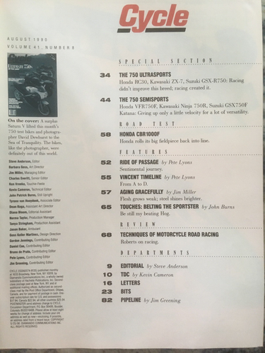 Cycle August 1990 - Picture 2 of 3