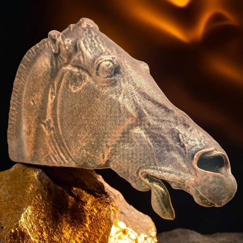 Handmade Bronze Horse Head of Selene - Parthenon East Pediment Replica - Picture 12 of 16