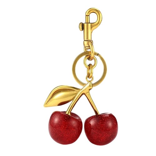 Crystals Cherrys Keychain Decorative Pendant for Bags And Vehicles Daily Use - Zdjęcie 7 z 10