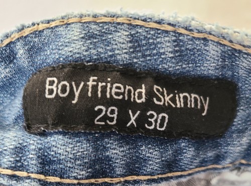 Rock & Roll Cowgirl Mid Rise Jeans Womens Size 34x30 Tag 29x30 Boyfriend Skinny - Picture 5 of 6