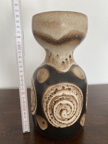 Dünner Breiden Keramik Vase WGP pottery 60 er fat lava vintage 70er Retro Design - Picture 3 of 6