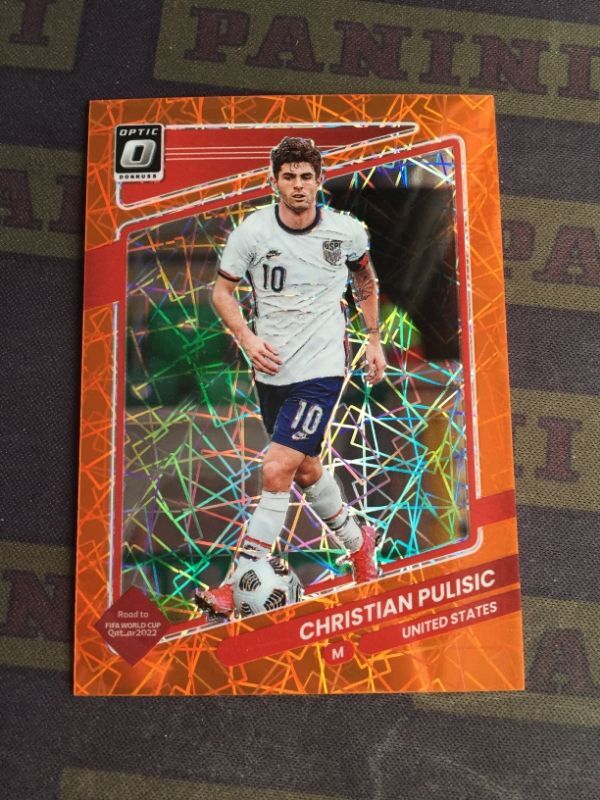 2022 Panini Donruss World Cup Christian Pulisic Optic Velocity 11/49 USA USMNT