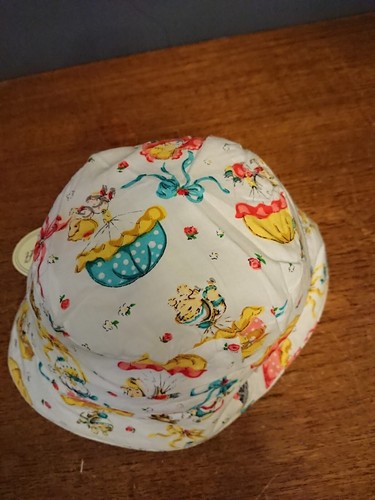 Powell Craft Baumwolle Sonnenhut Baby Mütze Eimer Sonne neu unbenutzt Vintage Retro Muster  - Bild 12 von 14