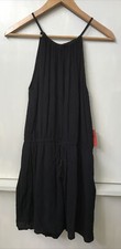 Mossimo Supply Co Womens Romper Black Spaghetti Strap High Neck Size M NWT