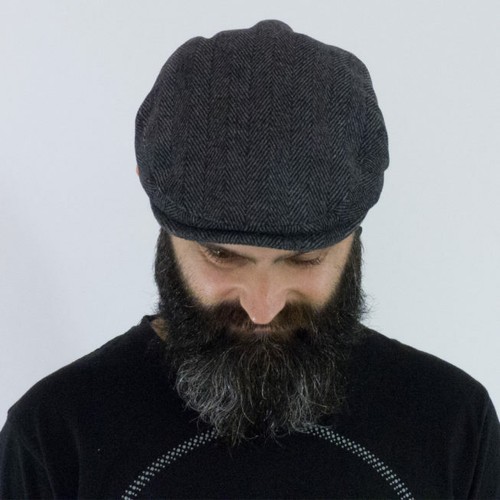 Flat cap, very Peaky Blinders, in check wool or herringbone - 第 8/8 張圖片