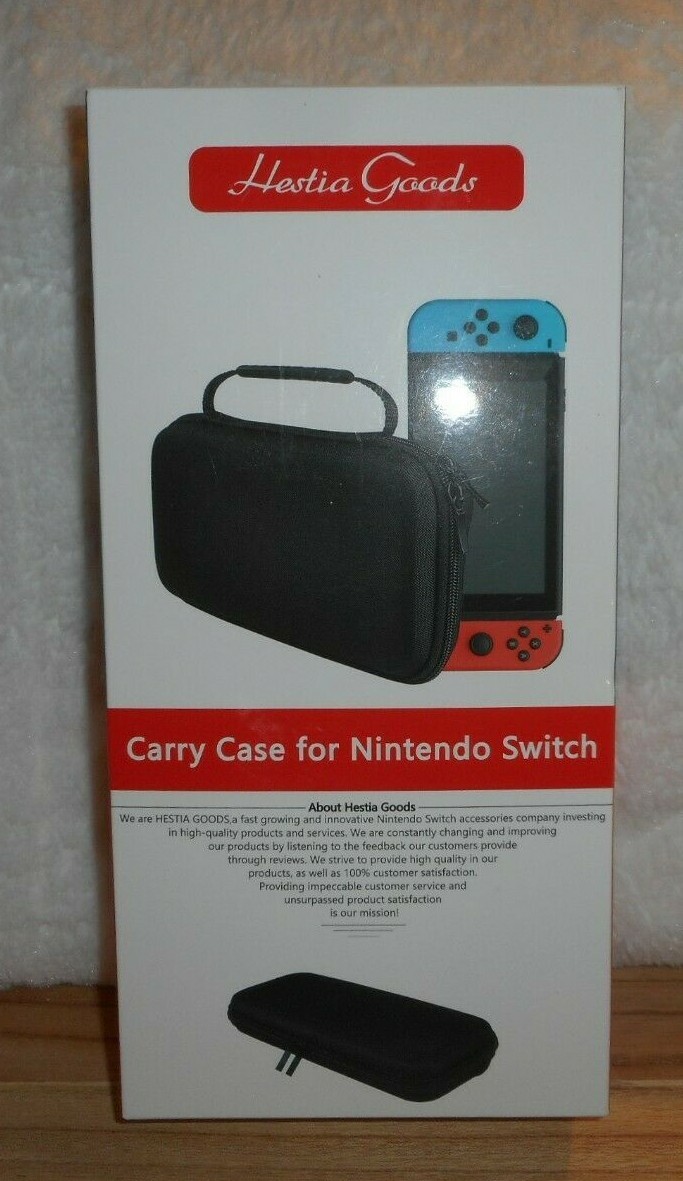 HESTIA GOODS CARRY CASE FOR NINTENDO SWITCH /TEMPERED GLASS SCREEN  PROTECTOR NEW