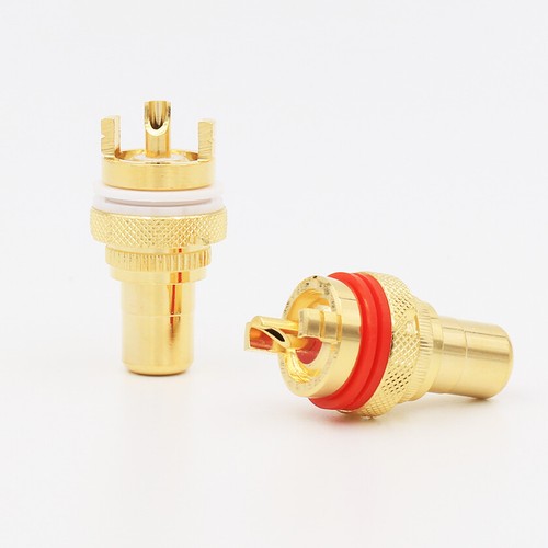 8Pcs RCA Female Socket Chassis Connector Phono Copper Audio Plug Amplifier HiFi - Picture 2 of 6