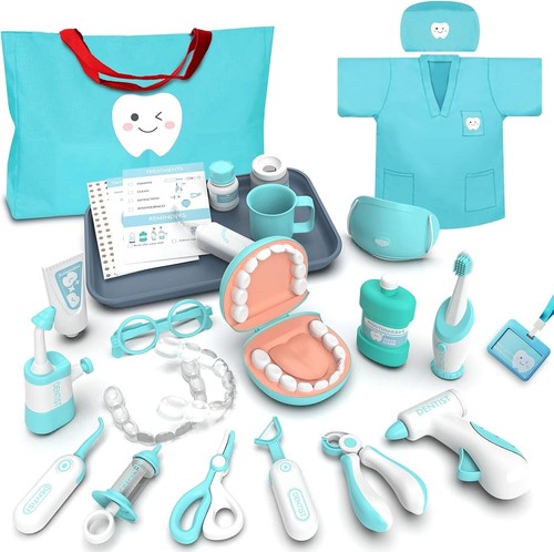 Dentist Toys for Kids - Doctor Role Play Set for Toddlers 3-5, Dental Kit Toy