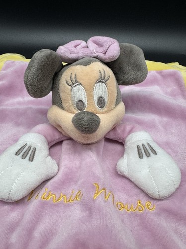 Disney Parks Minnie Mouse Lovey Baby Pink & Yellow Security Blanket - Picture 2 of 7