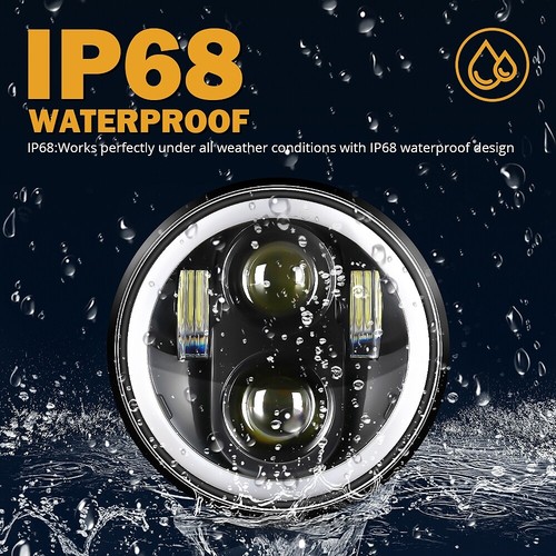 4PCS 5.75" INCH LED Headlights Hi-Lo DRL Angel Eyes for Chrysler Newport 1958-78 - Foto 6 di 12