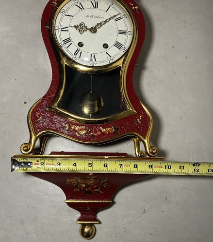 Swiss Neuchatel La Chatelaine Bracket Boulle Mantel Shelf Wall Clock - Picture 15 of 15