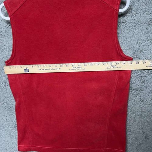 Columbia Steens Mountain Vest Mens Small Red Fleece Full Zip Mock Neck Outdoor - Picture 7 of 10