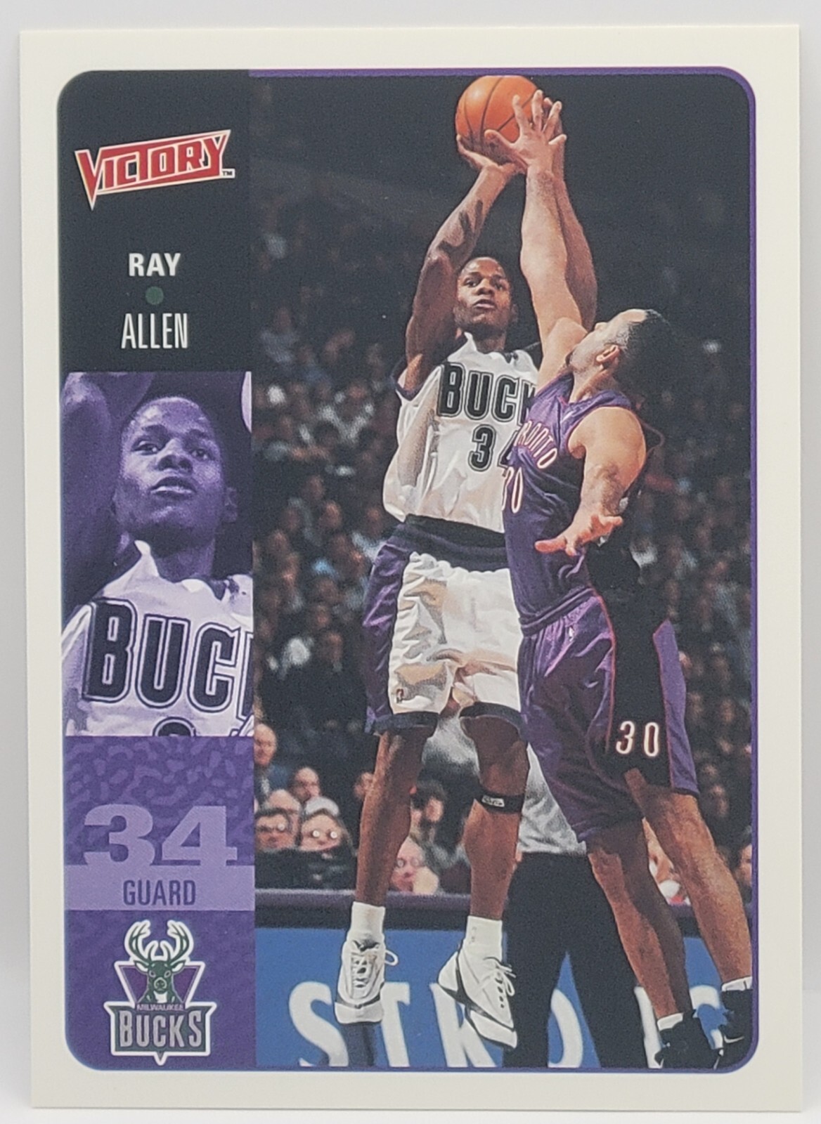 00-01 Upper Deck Victory Ray Allen HOF Base Set (Milwaukee Bucks) #113