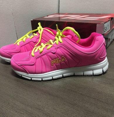 fila pink and yellow