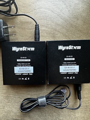 WyreStorm EX-40-G3 1080p HDMI Extender (Tx/Rx) with IR/PoC over UTP j307 