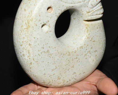 Statue ancienne Yu cochon dragon boutiques crochet gou culture Liangzhu Chine 7,8