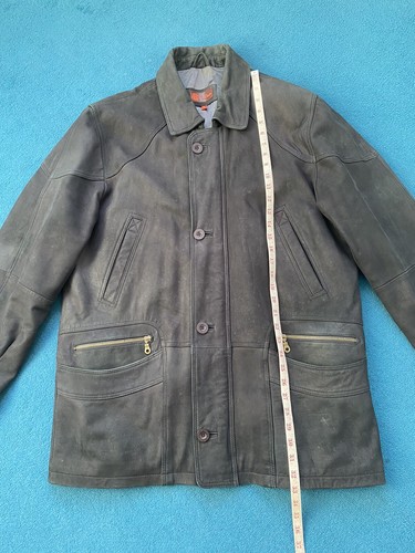 HELIUM Charcoal Colour Genuine Nubuck Leather Men’s Zipped Short Jacket Size L - Picture 8 of 24