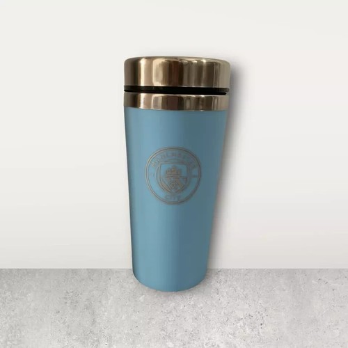 Manchester City Man Handless Aluminium Travel Mug Tea Coffee Christmas Gift Idea - Picture 5 of 6
