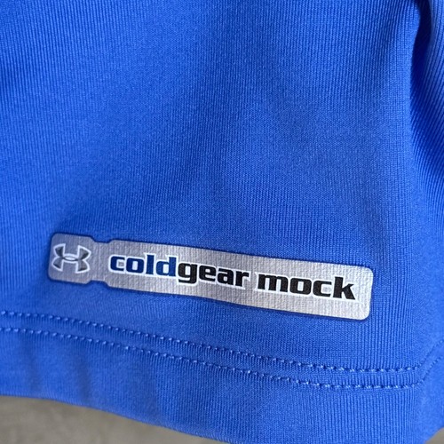 Camisa Under Armour ajustada capa base Cold Gear cuello falso para hombre grande azul - Imagen 5 de 8