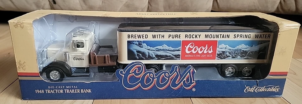 Coors 1948 Tractor Trailer Bank Diecast Ertl Collectibles 1/43 #H859 - NEW READ - Image 2 of 4