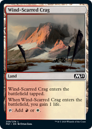 Wind-Scarred Crag ~ Lightly Played Core Set 2021 M21 MTG Magic UltimateMTG Land  - Picture 1 of 1