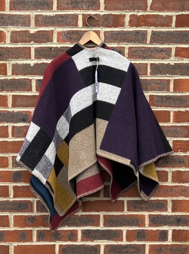 Burberry Prorsum Ladies Colour Block Wool Cashmere cape Jacket Monogram A385 - Picture 9 of 14