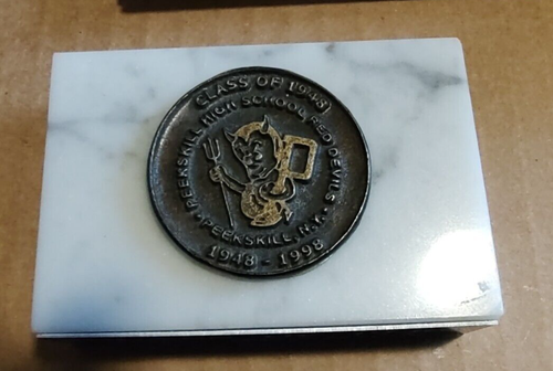Peekskill NY Red Devils High School 50TH Reunion Marble & Bronze Class Of 1948