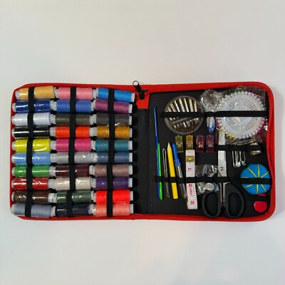 130 pcs Premium Large Sewing Kit Set Portable Needle Thread Supplies Accessories