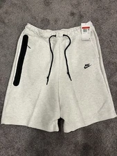 Nike Sportswear Tech Fleece Shorts Birch Heather Size LARGE-TALL FB8171-051 $95