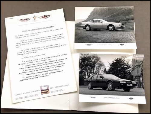 1989 Aston Martin Lagonda Virage Media Brochure Catalog Press Kit - Photo Set - Picture 6 of 8