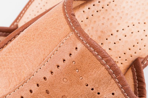 Men`s Leather Slippers 100% Natural Leather size:UK 6,7,8,9,10,11,12 Light Brown - Picture 9 of 11