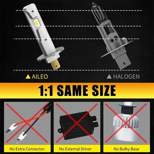 Ampoules LED H1 100W 10000LM 6000K CSP Plug&Play DRL Antiéblouissement - Imagen 4 de 6