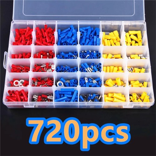 720PCS Electrical Insulated Wire Crimp Connectors Kit DF Terminals Port Assorted - Picture 2 of 14