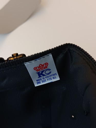 Vintage Heavy Duty Sound By Audiovox Adjustable Corduroy Rope Hat Cap Black - Picture 6 of 6