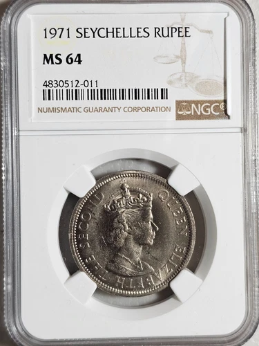 Seychelles 1 Rupee 1971 NGC MS 64