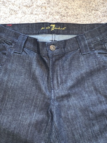 Pantalones de mezclilla vintage nuevos sin etiquetas Y2K 7 para toda la humanidad bolsillos de carga corte boot 27 SOLDOUT - Imagen 2 de 9