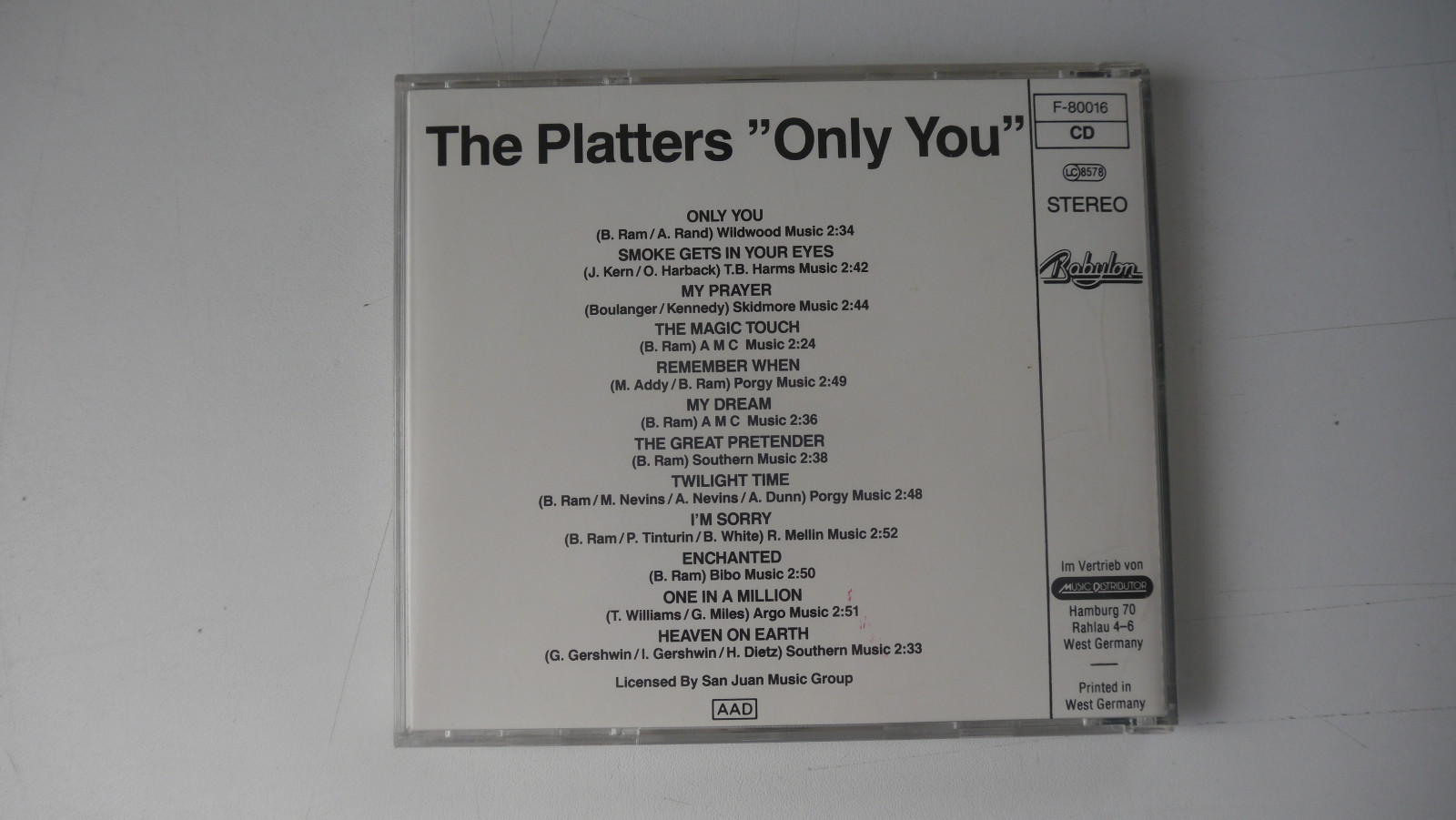 testi the platters only you