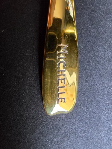 Rare Antique Tiffany Co Sterling Silver Baby Spoon rolled Gold with Pouch - Picture 4 of 8