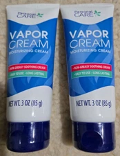 2 New Personal Care Vapor Cream Soothing & Moisturizing Non-Medicated 3 oz Each